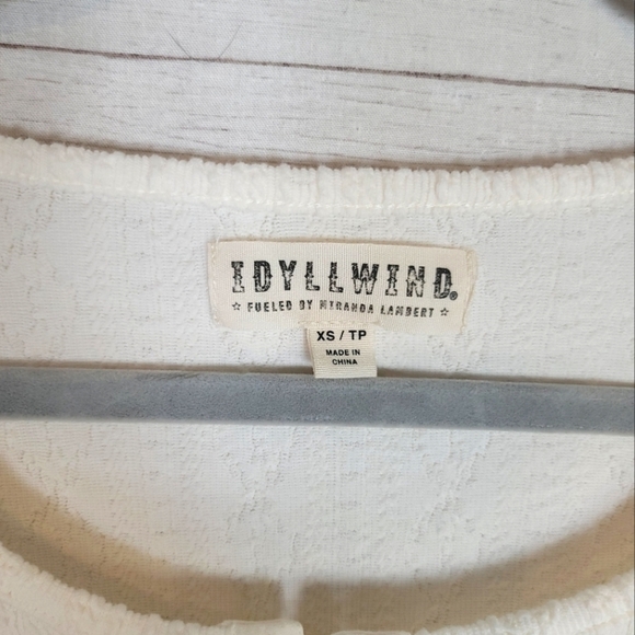 IDYLLWIND WADE LONG SLEEVE TEXTURED HENLEY SHIRT IN IVORY, SZ XS - Picture 8 of 16